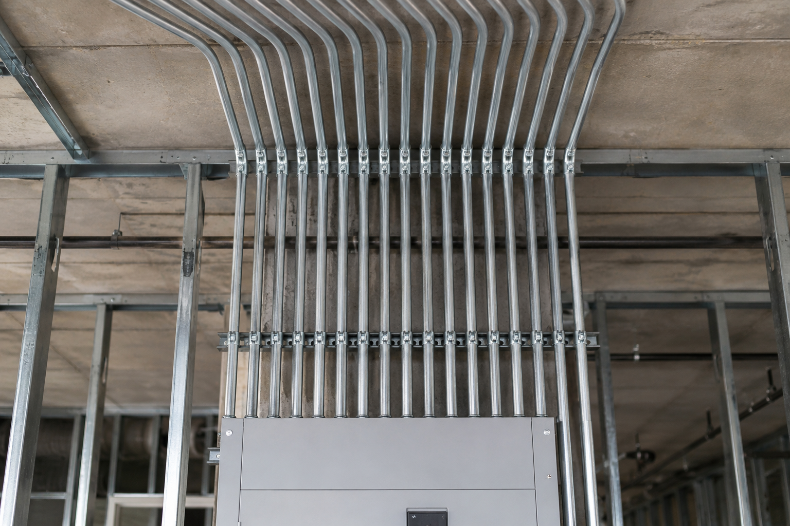 neat conduit paths and strict blueprint adherence